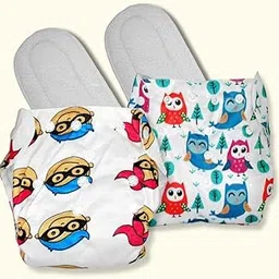 Baby Cloth Diaper With White Inserts pads - Pack 2 | Reusable & Ajustable New Born To Kids (0 To 3 Years, Upto 5-18 Kg Babies) | Leakage-Proof, Washable & Reduces Rash | Highly Absorbent-picture-39