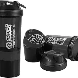 Gym Shaker for Protein Shake Leakproof Shaker Bottles for Protein, Preworkout and Bcaa Shake, Protein Shaker Bottle for Gym Gym Bottle for Men and Women BPA-Free Material Typhoon - 600 Ml (Black)-image-66
