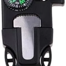 ATORSE 6xPlastic Side Release Buckle Emergency Whistle Compass Outdoors Light Black- Sporting Goods- Outdoor Sports- Climbing & Caving- Carabiners & Hardware-picture-19
