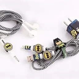 Careflection 6-in-1 Multi Combo Spiral Cable Protectors + Earphones Winder + Sticker + Cable Clips + Earphone Jack Clip Batman-picture-52