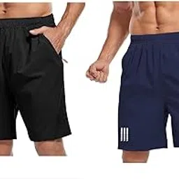 rusksun Boxer Shorts for Men |Regular Fit Ultralight All Day Lycra Blend Short with Two Side Zipper Pockets (C24) image 1