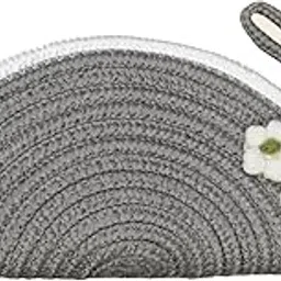 aurka Gray Women Design Hand Clutch W-10 x H-6 Inch Stylish for Everyday Use Lightweight-picture-40