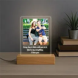 THE MB PRINTS Acrylic Personalized Gift for Wife, Husband| Led Lamp for Girlfiriend, Boyfriend Love | 5.5 x 7 Inches | Multicolor-picture-17