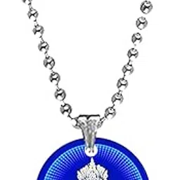 afh Khatu Shyam Ji Baba Pendant with Blue Acrylic Finish, Bead Chain & Secure Ball Joint Connector for Daily Spiritual Wear-picture-46