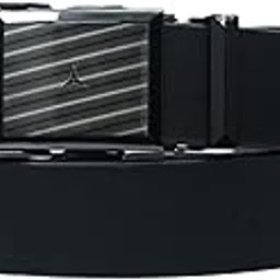 Genuine Leather Belt for Men with Easier Adjustable Autolock Buckle - Formal/Casual Mens Auto Lock Top Grain Leather Belt-image-1