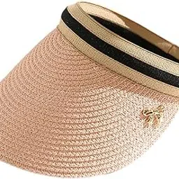 enakshi (label) Sun Visor Hat for Women Wide Brim Straw Sun Visors for Travel Hiking Holiday Light Pink|Clothing, Shoes & Accessories | Womens Accessories | Hats-picture-31