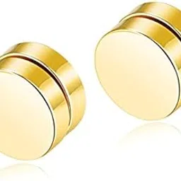 Earrings for Men and Boys Golden Non Piercing Stud Earrings for Men | Stainless Steel Studs Magnetic Earrings for Boys | Birthday Gift for Men and Boys Anniversary Gift for Husband-image-14