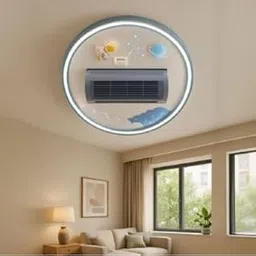 Modern Ceiling Fan with Light with White & Grey Body, Remote Control, Tricolour LED for Kitchen, Bedroom, Cafes, Hotels, Dining & Bar|Ariel-image-27