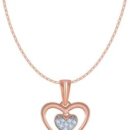p.c. chandra jewellers 14k (585) Rose Gold and Diamond Pendant for Women-picture-19