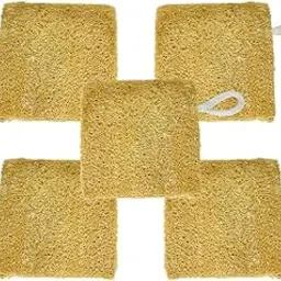 Organic Square-Shaped Loofah Sponge (Pack of 5) Natural Exfoliating Body Scrubber | Eco-Friendly & Biodegradable Bath Sponge for Soft, Healthy, Glowing Skin-picture-42