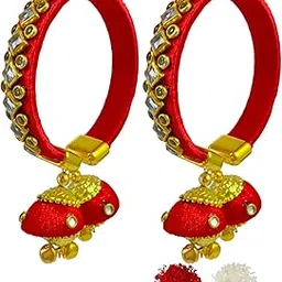 evisha Rakhi Hanging Traditional Lumba Chuda Hanging Rakhi for Women Kada Combo Set K-102-picture-45