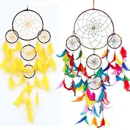 RPH Handicrafts Dream Catche Wall Hanging Bedroom Home Decor Best for Gifts and Decoration (Multi 5)-picture-34