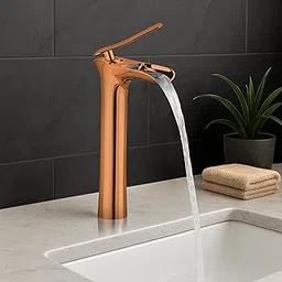 Plantex Pure Brass Basin Mixer Tap Hot & Cold/Single Lever Pillar Tap for Wash Basin/Water Tap/Deck Mount-(PVD Choco)-picture-42