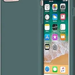 MIDOS Back Cover Compatible with iPhone 7 Plus / 8 Plus Case Liquid Silicone Full Protection Shock Proof Back Cover for iPhone 7 / iPhone 8 Plus (Pine Green)-image-2