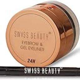 Swiss Beauty Eyebrow & gel Eyeliner 2 In 1, Eye MakeUp, Black-01, 7g-picture-21