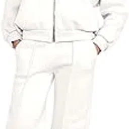greciilooks TEXTURED COTTON VOOLEN OVERSIZED BAGGY WINTER CO-ORD SET FOR WOMEN (GL-W2072&TR1040-2XL-WHITE)-picture-11