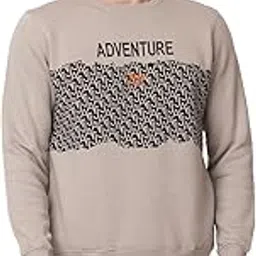 ariix Cotton Blend Round Neck Men's Sweatshirt-3S-420-Camel-picture-15