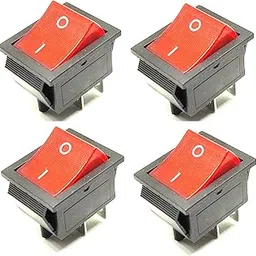 INVENTO 4Pcs KCD4 DPST ON-Off 4 Pin Rocker Boat Switch Indicator 16A/20A AC 250V/125V for Car Motorcycle Electrical DIY-picture-47