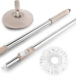 Ganesh Neo Clean Mop Stick & Plate Rod Only Without Bucket with 1 Microfiber Refill | Standing Magic Pocha with Easy Grip Handle for Floor Cleaning Supplies Product for Home, Office image 1
