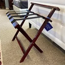 Wooden Luggage Rack with Shelf for Shoes, Accessories, Strong Bearing Sturdy Storage Free Space Wood Suitcase Rack Sheesham Wood Luggage Stand for Bedroom Hotel Guest Room with Solid Leg Quality A6-image-73