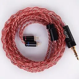 [JSHiFi-Sugar] 2pin 3.5mm Rear Cable Oxygen-Free Copper 0.03 inch (0.78 mm) 2pin Earphone Upgrade Cable 0.1 inch (3.5 mm) Stereo Earphone Replacement Cable (2 pin3.5mm)-picture-15