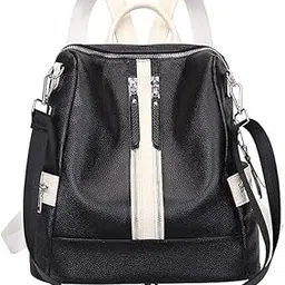 Stylish Women's Convertible Backpack Purse, PU Leather, Multi-Compartment Design with Dual Zipper Front, Adjustable Shoulder Straps, Luggage Strap, Fashion Travel Bag for Girls-picture-35