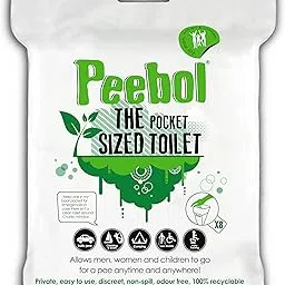 Peebol Pocket Sized Toilet - (Pack of 8) image 1