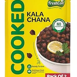 FRESHCON Cooked Kala Chana | Boiled Ready to Eat Black Chickpeas | Ideal For Indian Curry & Quick Salads, Chaat | Nutritious & Healthy Food | Kala Chana 500gm | 250gm each | Pack of 2-picture-16