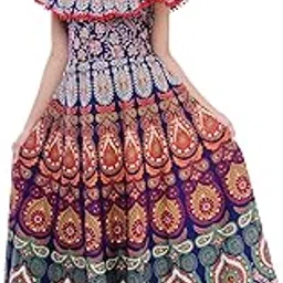 dhruvi Women's Casual Cotton Long Maxi Dress with Pom Pom-picture-40
