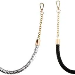 myaddiction 2pc Metal PU Leather Braided Bag Strap Handle Bag Chain Replacement 60cm-picture-29