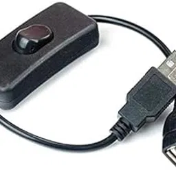 Eatech USB 2.0 A Male to Female Extension Extender with Button Switch ON Off Power Supply Charging Cable Cord Line for Lamp Light Fan Cooler (28 cm, Black)-picture-47