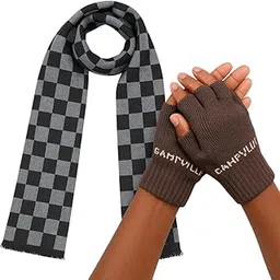 loom legacy Men's Winter Woollen Glove With Muffler For Cold Weather(SGD-60267003)(Free Size)-picture-24