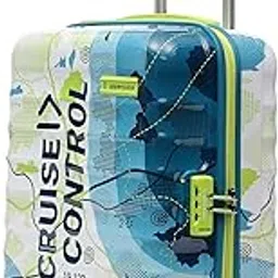 uppercase Geo (Small) 56Cms, Hardsided Cabin Trolley Bag for Travel Printed Eco Polycarbonate Luggage, Combination Lock 8 Wheel Spinner Suitcase for Unisex, 2000 Days Warranty, Blue-picture-17