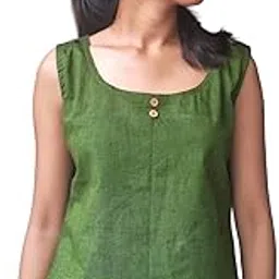 Shri Sakhi Women's Sleeveless Handloom Cotton Top-picture-10