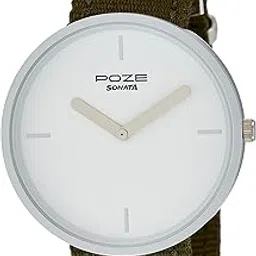 Sonata Poze Drop 6 Quartz White Round Dial Men's Watch | Nylon Strap Material | Watches for Man | Watches for Men Analog - SP70082SP01-picture-30