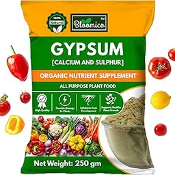 Bloomico Gypsum Powder for Plants - Organic Calcium Sulfate Fertilizer- 250 gm | Natural Soil Conditioner & Soil Amendment for Lawn, Plants and Home Garden | Plant Nutrient Supplement - 250 gm-picture-65