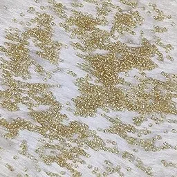 Beads & Crafts: Sugar Beads for Embroidery, Bangle, Aari Work, Maggam Work (Size: 2mm) (Pack of 100 GMS.) (Gold)-picture-22