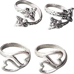 pv jewels Women & Girls Metal Fancy Glossy finish Toe Ring Adjustable Bichiya/Leg Finger Ring_Combo_2 (A_C_P_110734_Silver)-picture-28