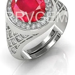 Natural Ruby RING 9.50 Carat Certified Handcrafted Finger Ring With Beautifull Stone manik RING Silver Plated for Men and Women-image-85