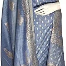 Bumboo Silk Unstitched Hand Block Golden Print Suit Set for Women & Girls| Salwar Suit Dress Material for Women & Girls | Top - 2.5 M, Bottom - 2.5 M & Dupatta - 2.4 M | RF238-image-10