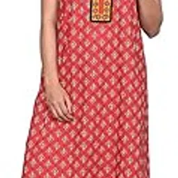 evolove Women's Cotton Long Maxi Night Gown Nighty Dress with Pocket, Super Soft Comfortable (LNG-Cotton-2)-picture-14