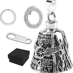 QuickHaven 5PCS Guardian Bell for Bike set, Bike Keychain Motorcycle Accessory Set with Letter Pendant and Key Chain, Traditional Bike Keychain for Riders, Suitable for delivering Bikers and drivers-image-41