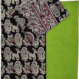 Women's Kalamkari Printed Cotton Dress Material | Unstitched Salwar & Pant & Dhupatta-picture-47