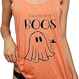 I'm Just Here for The Boo's Funny Halloween Womens Tank Top-image-14