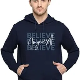 tshirtmania Men's BELIVE Solid Hoodie Regular jacket-picture-10