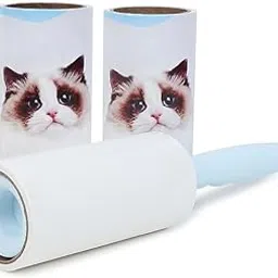 KHUMARI Lint Remover Roller Brush for Clothes Pet Hair Lint Fur Remover Easy-Tear Sheets Lint Roller for Clothes, Sofa, Furniture, Sweater, Dust & Dirt - 3Rolls 60 Sheets Each-image-71