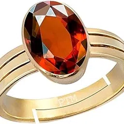 ptm Hessonite/Gomed 3.25 Ratti to 10.25 Ratti or 3 Carat to 9.5 Carat Astrological Certified Natural Gemstone Panchdhatu/5 Metals Gold Plated Adjustable Ring for Men & Women - 3v-picture-52