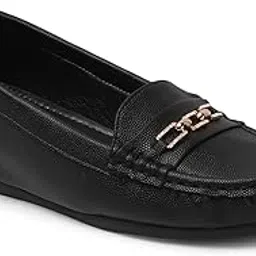 carlton london Women Comfortable and Stylish Flat Square Toe Slip On Fashion Loafer Shoes for Daily,Office, Casual and Formal Use-picture-33