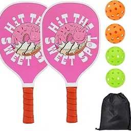 SECRET DESIRE Creations Kids Pickleball Paddles Rackets for Children Wooden Cute Pickleball Racquets Style C-image-11
