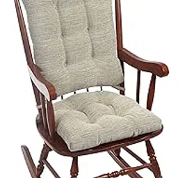 Klear Vu Sandro XL Gripper Non-Slip Extra Large Overstuffed Rocking Chair Pad Set, 17" x 17", Gray-picture-51